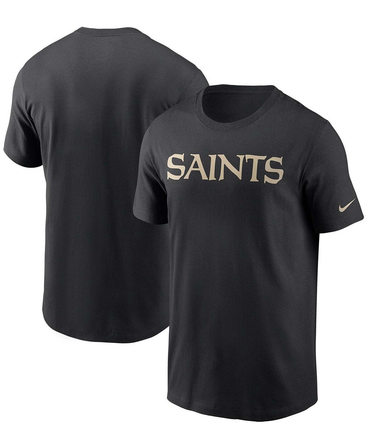 

Мужская черная футболка с надписью New Orleans Saints Team Nike, Черный, Мужская черная футболка с надписью New Orleans Saints Team Nike