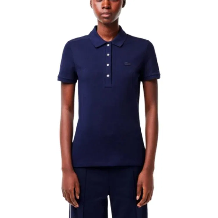 Поло женское Marine Blue LACOSTE — фото 4