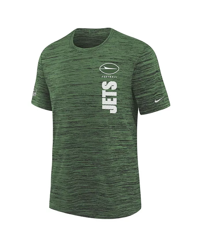 Футболка New York Jets Sideline Velocity Performance для подростков, зеленая Nike — фото 2