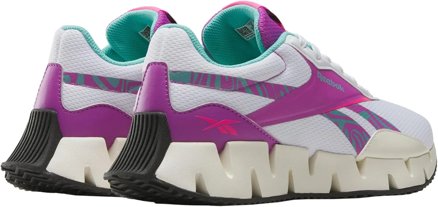 Кроссовки Reebok унисекс Zig Dynamica Str, белый/фиолетовый — фото 2