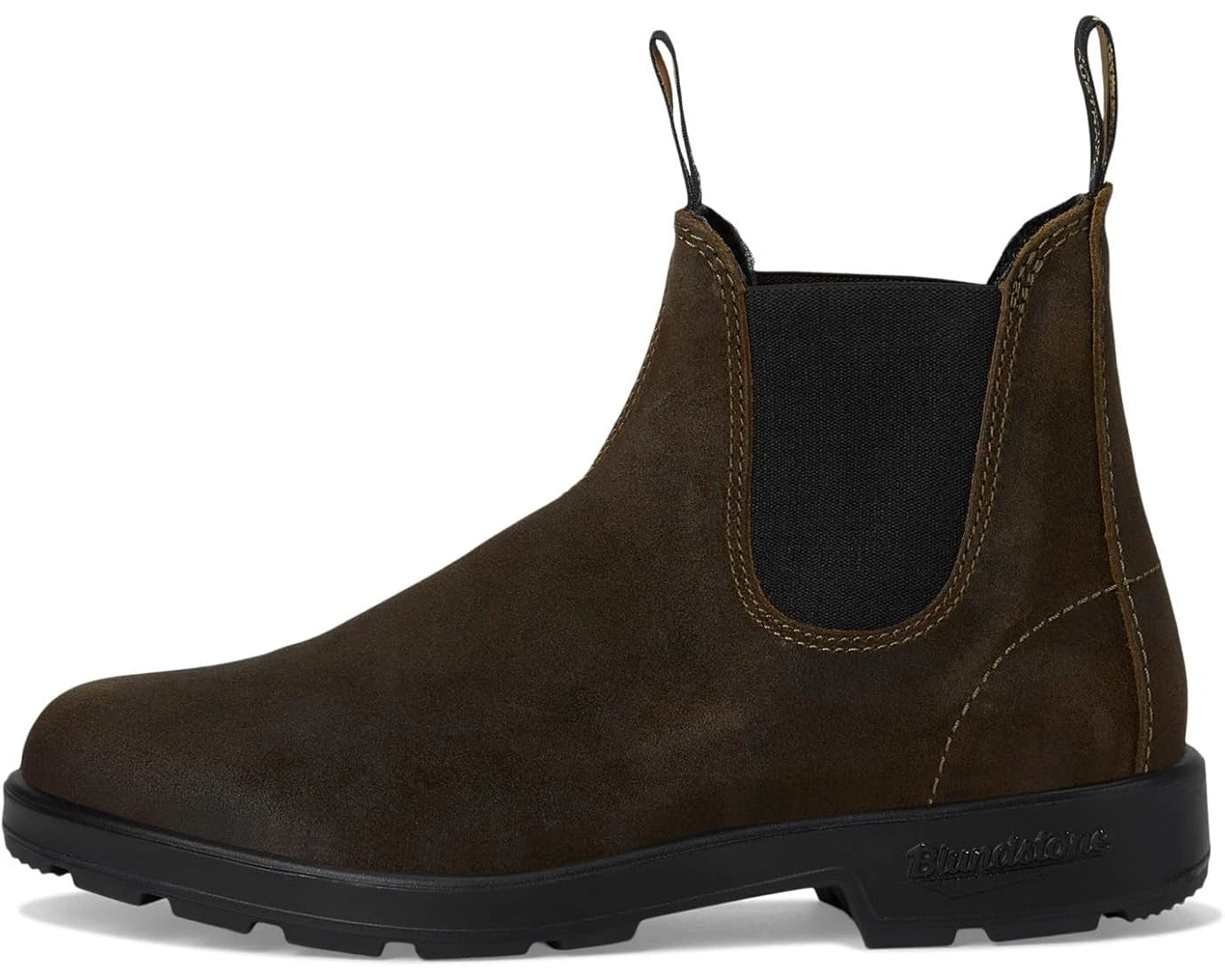 Мужские ботинки Blundstone 1615 из оливковой замши с круглым носком, модель «челси» — фото 2