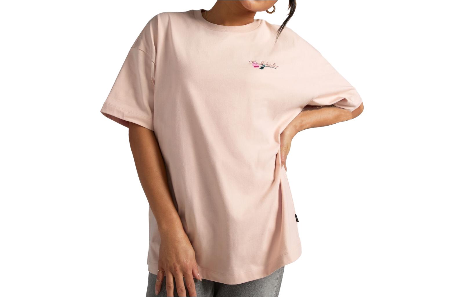 

Converse Футболка с рукавом дроп-шоулд женская розовая, Розовый, Converse Футболка с рукавом дроп-шоулд женская розовая