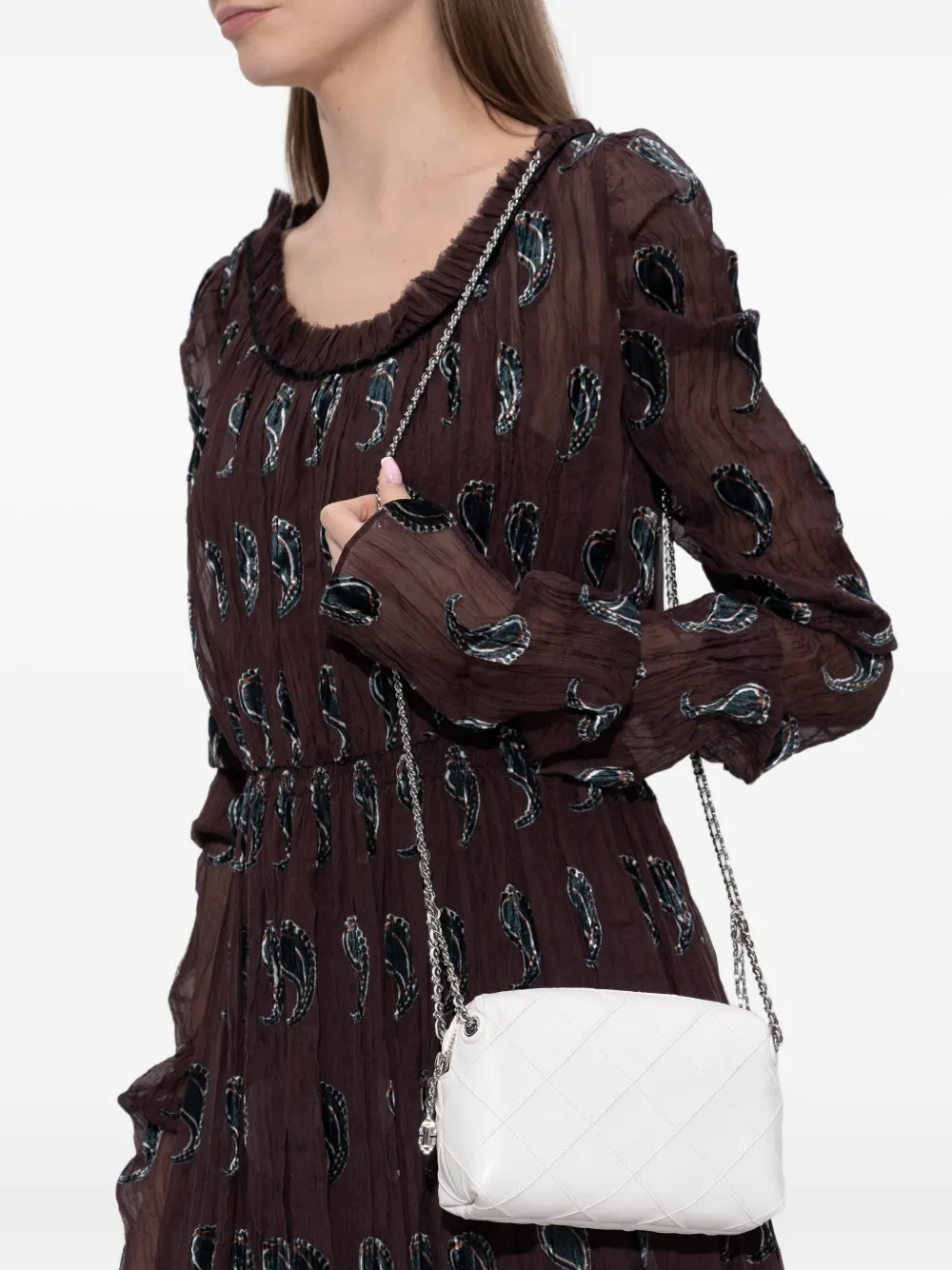 

Сумка через плечо на цепочке Tory Burch, белый