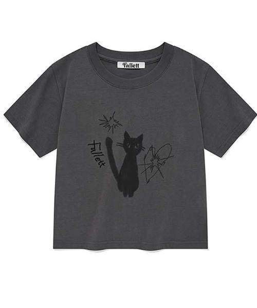 

.KOM Топ укороченный с коротким рукавом A'GEM, цвет угольно-серый