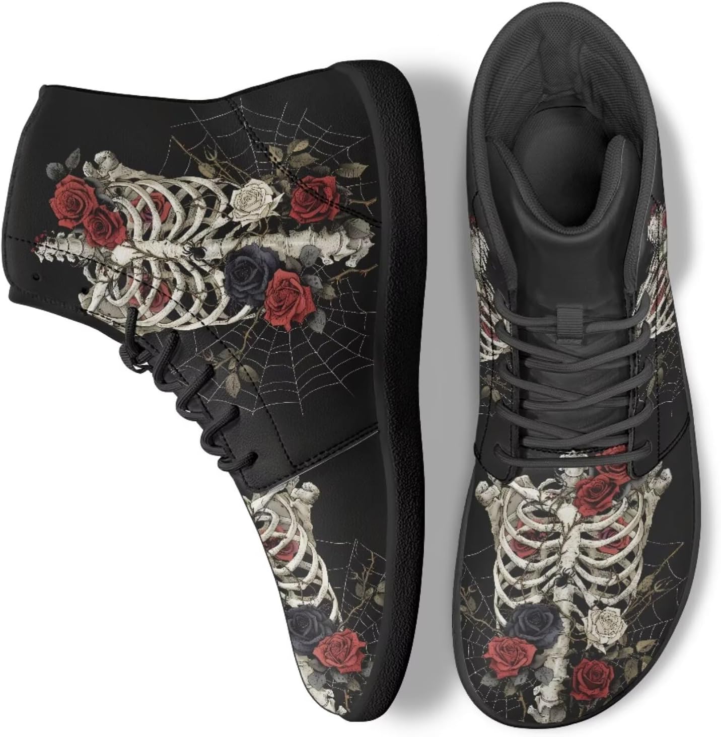 

Кроссовки Binienty для мужчин и женщин, широкие, модные, легкие, высокие, Gothic Skeleton