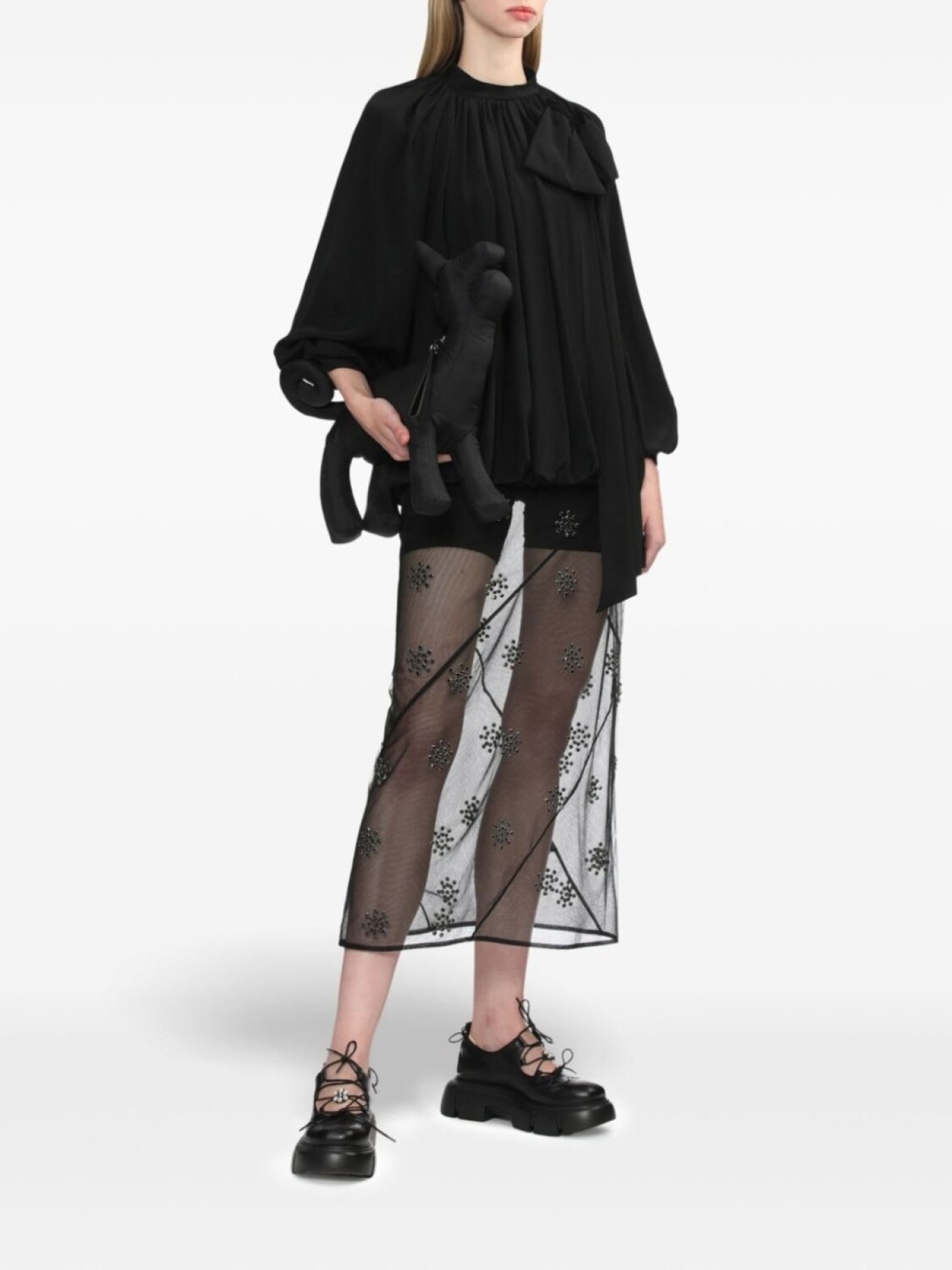 

Simone Rocha клатч Creature, черный