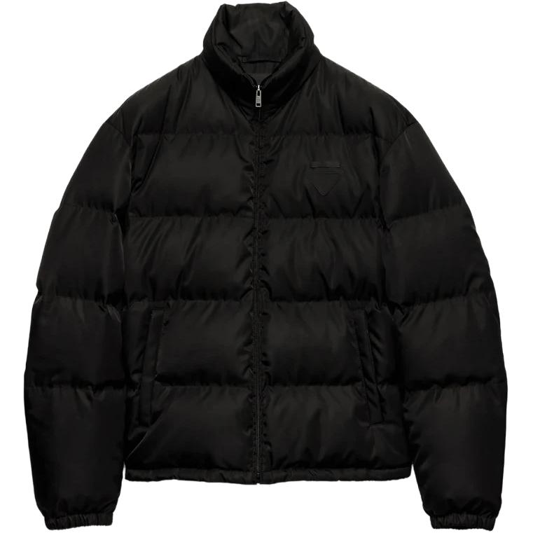 

PRADA Куртка-стежка с высоким воротником на молнии, Black