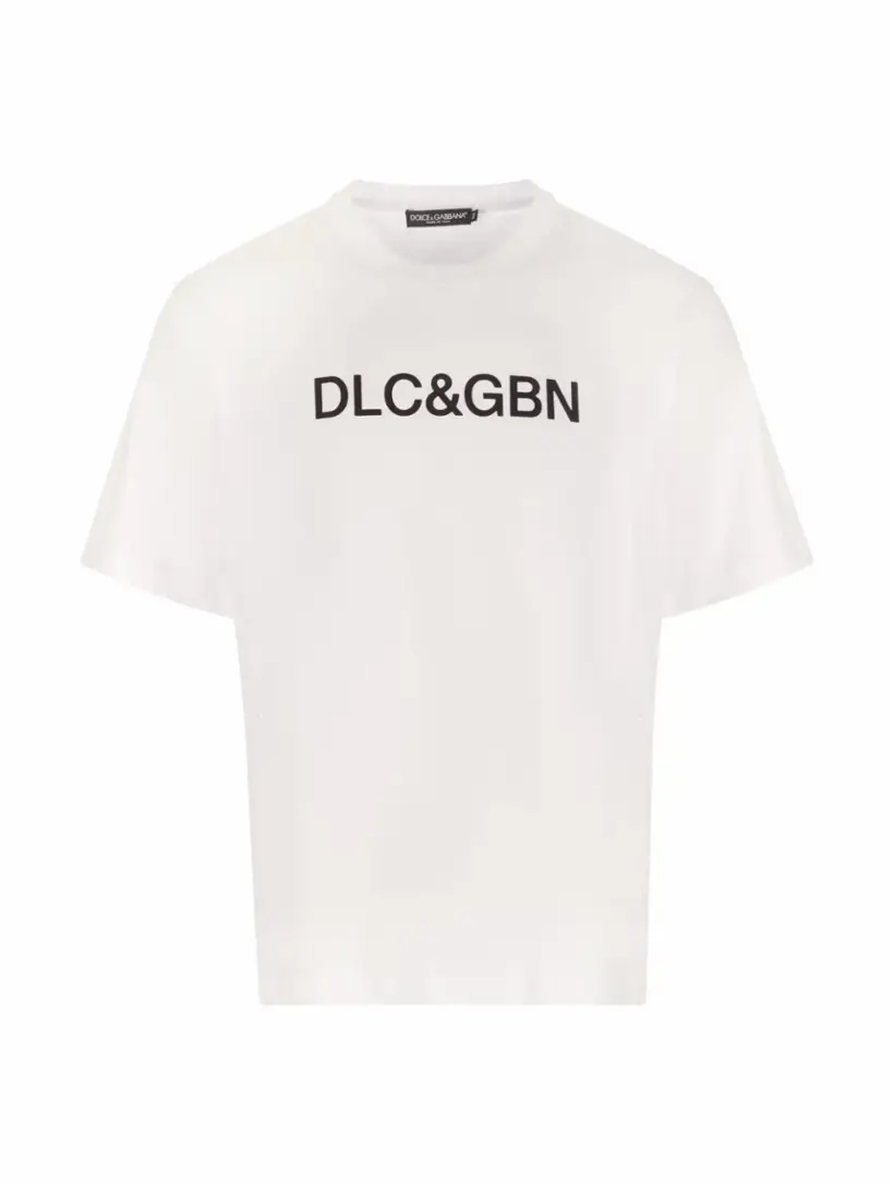 

Хлопковая футболка с логотипом Dolce&Gabbana, белый