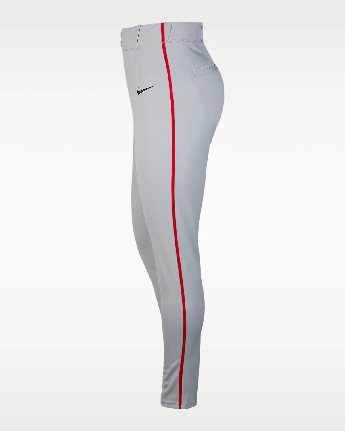 Мужские бейсбольные штаны с кантом Nike Vapor Select, Wolf Grey/University Red/Black — фото 3