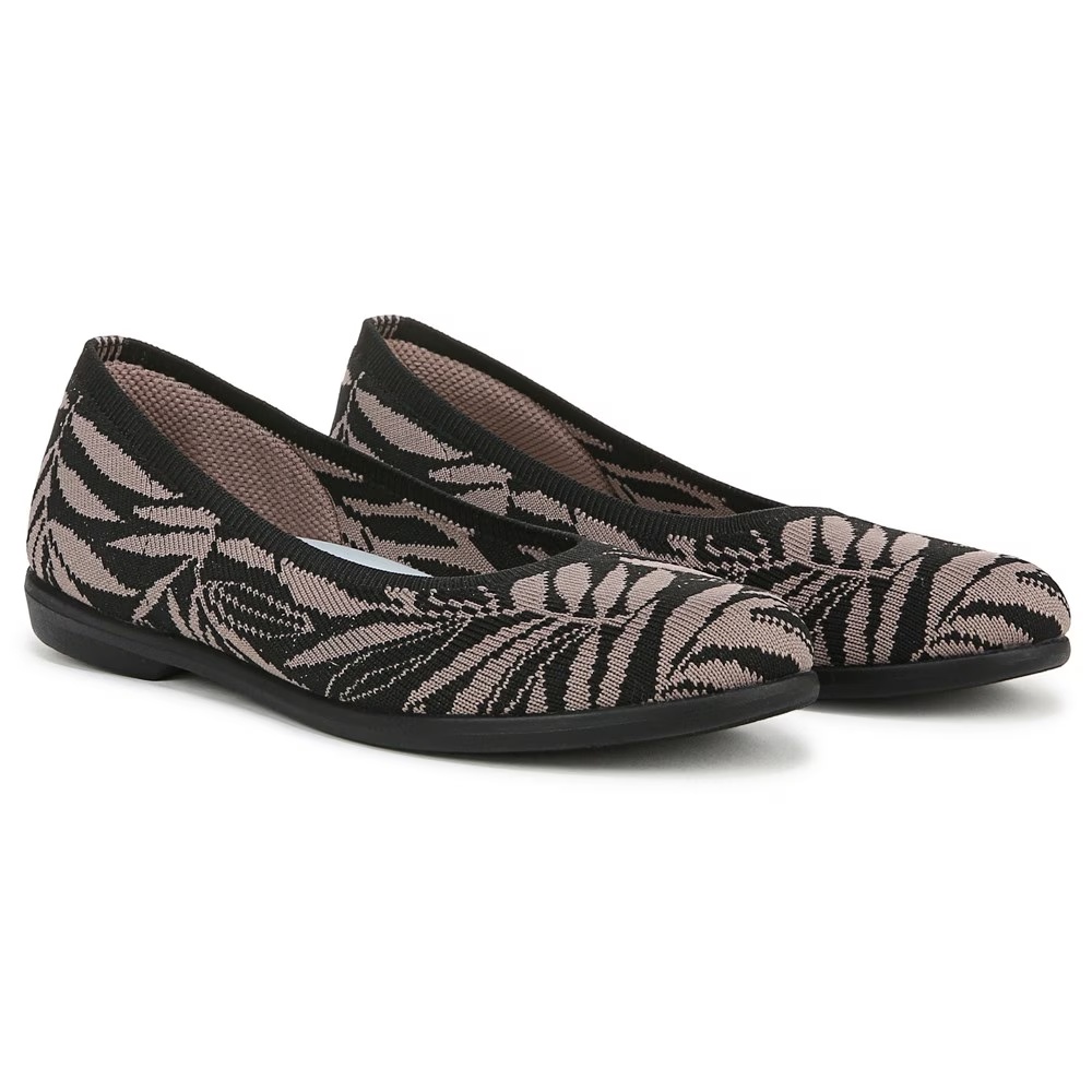 Комплект из 2 плоских туфель Bzees For Lifestride, black knit fabric
