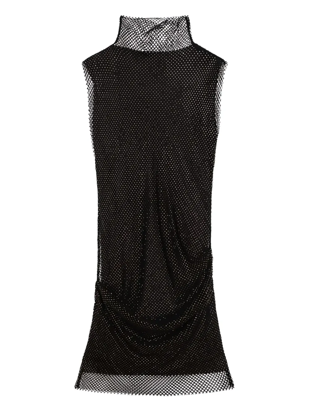 

Платье мини с высоким воротником и кристаллами SPORTMAX, черный