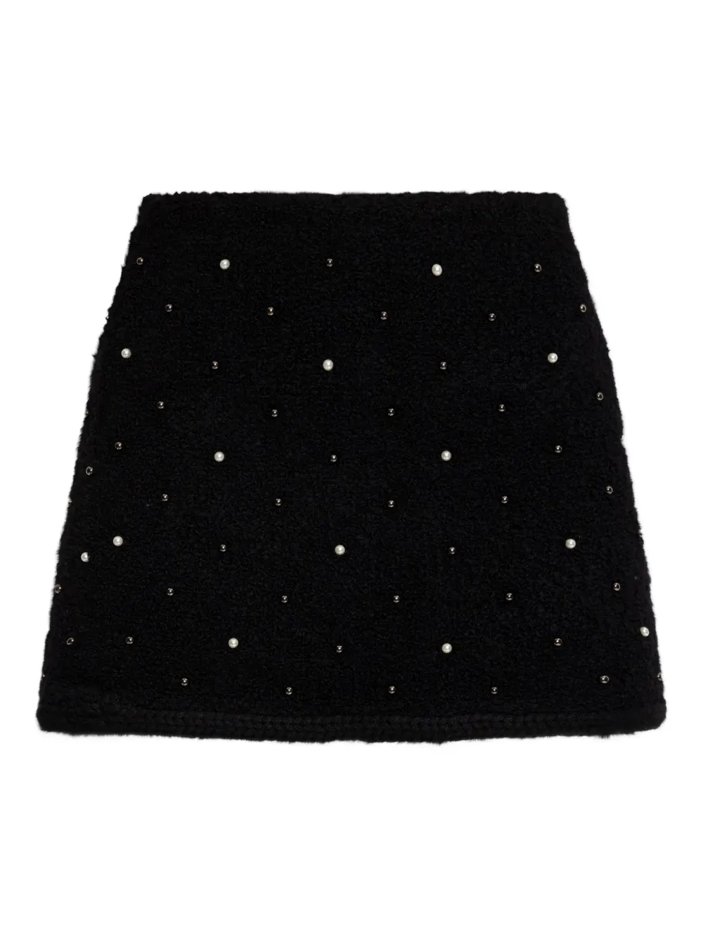 

Юбка миди с искусственным жемчугом Frame, черный