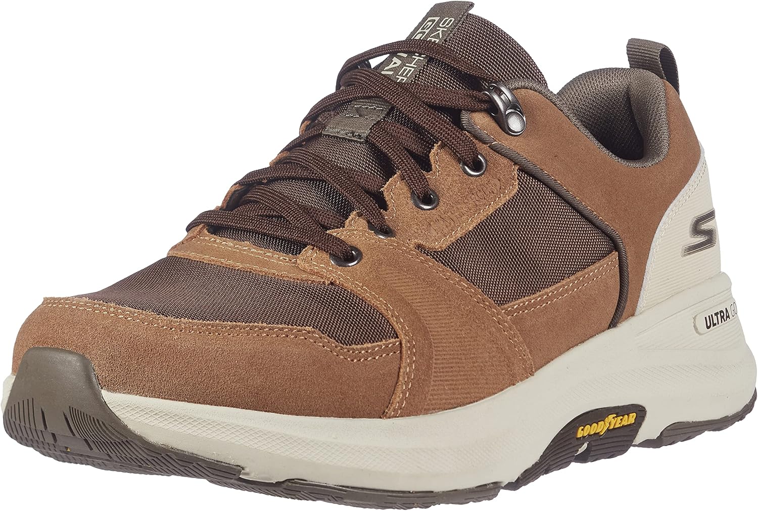 

Мужские кроссовки Skechers Gowalk Outdoors Minsi с водоотталкивающей и противоскользящей подошвой для ходьбы, коричневый/бежевый