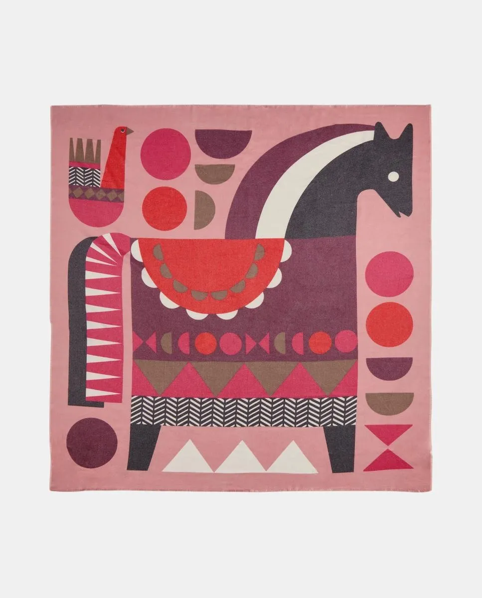 

Большой квадратный платок с узором Codello, розовый