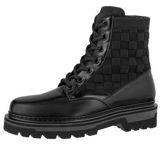 

Кроссовки flat ranger ankle boots 'black with plaid' Louis Vuitton, черный