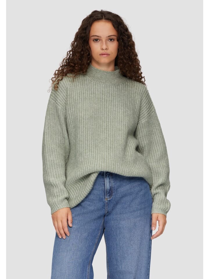 

Пуловер QS Strickpullover langarm, зеленый