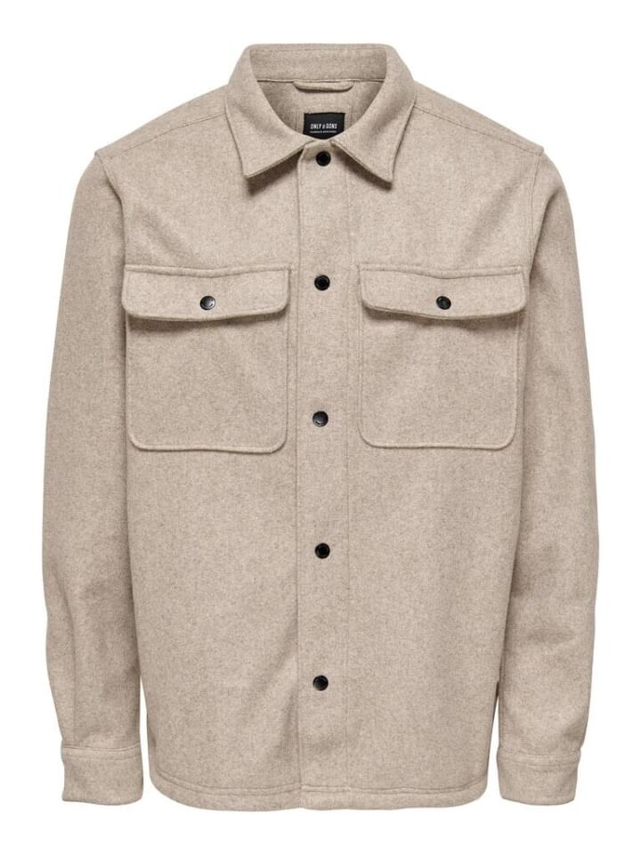 

Рубашка Only&Sons Langarmhemd, цвет chinchilla