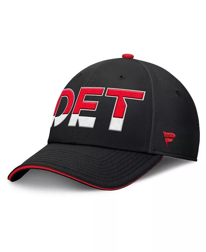 

Мужская черная/красная кепка Detroit Red Wings Authentic Pro Rink Team Code Flex Fanatics