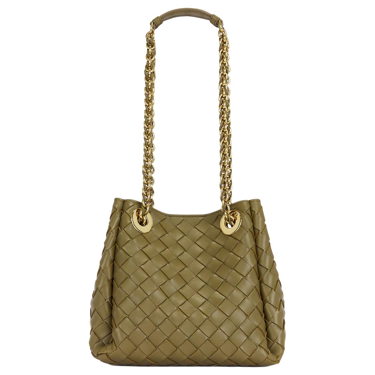 

Bottega Veneta Сумка через плечо из кожи наппа женская зеленая