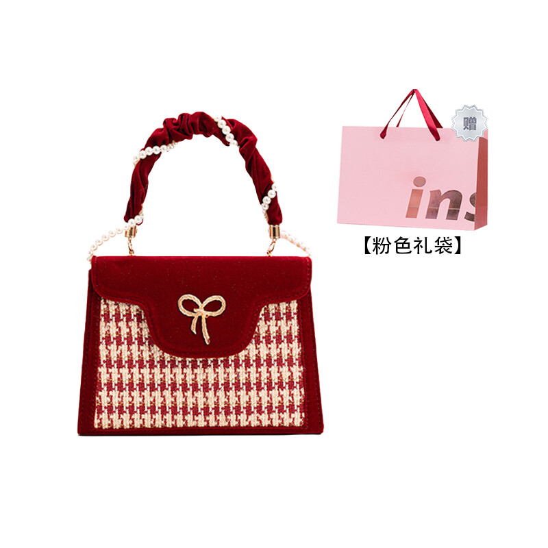 

Wheely Baby+ Женская сумка WEELY BABY+, Гусиная лапка [Ограниченный рождественский подарочный пакет + подвеска в виде лося]