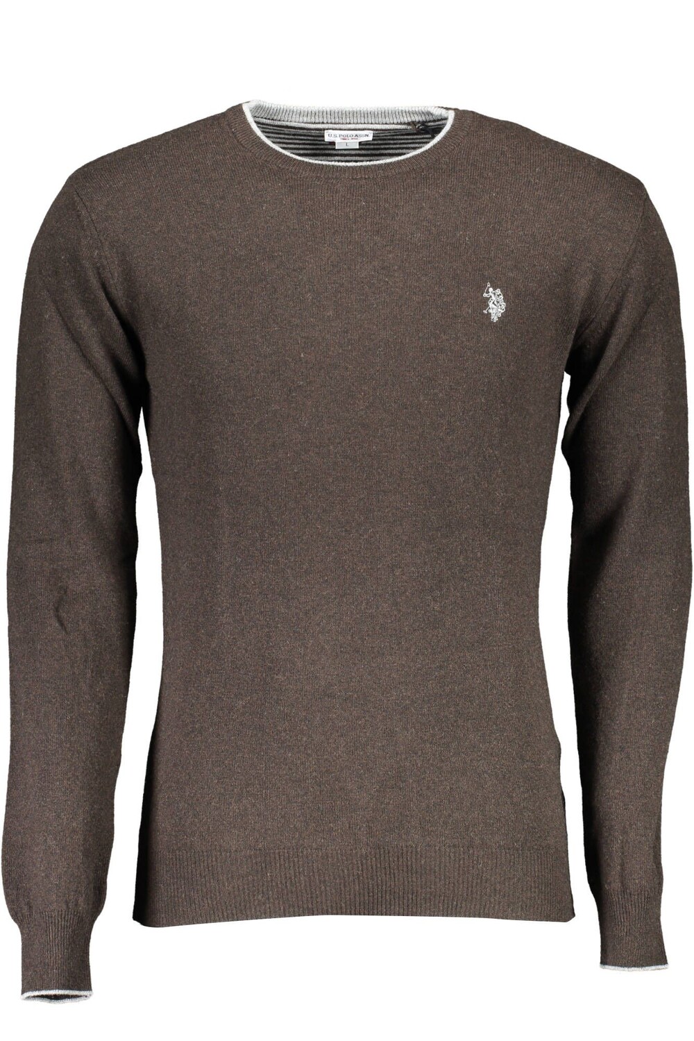 

Коричневый шерстяной мужской свитер U.S. Polo Assn.