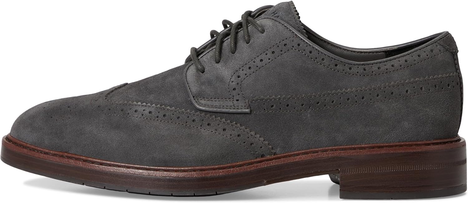 Мужские ботинки Cole Haan Judson Grand Wingtip, Raven Suede/Dk Natural — фото 4