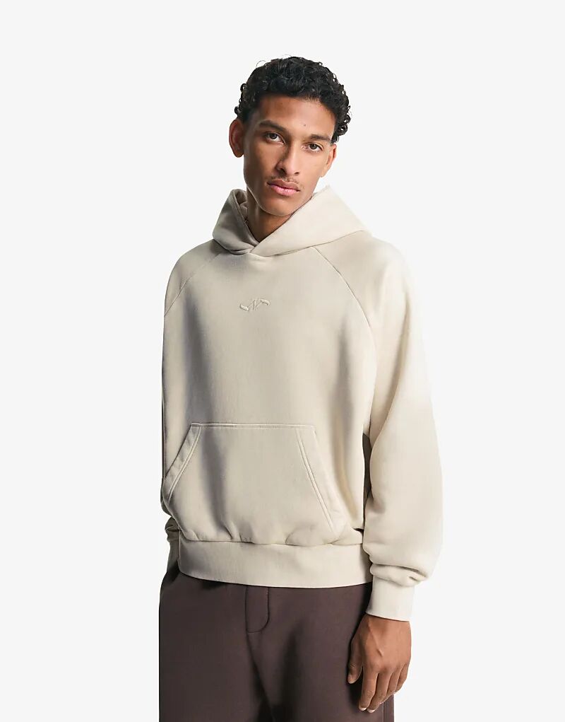 

Толстовка Bershka Boxy fit бежевого цвета