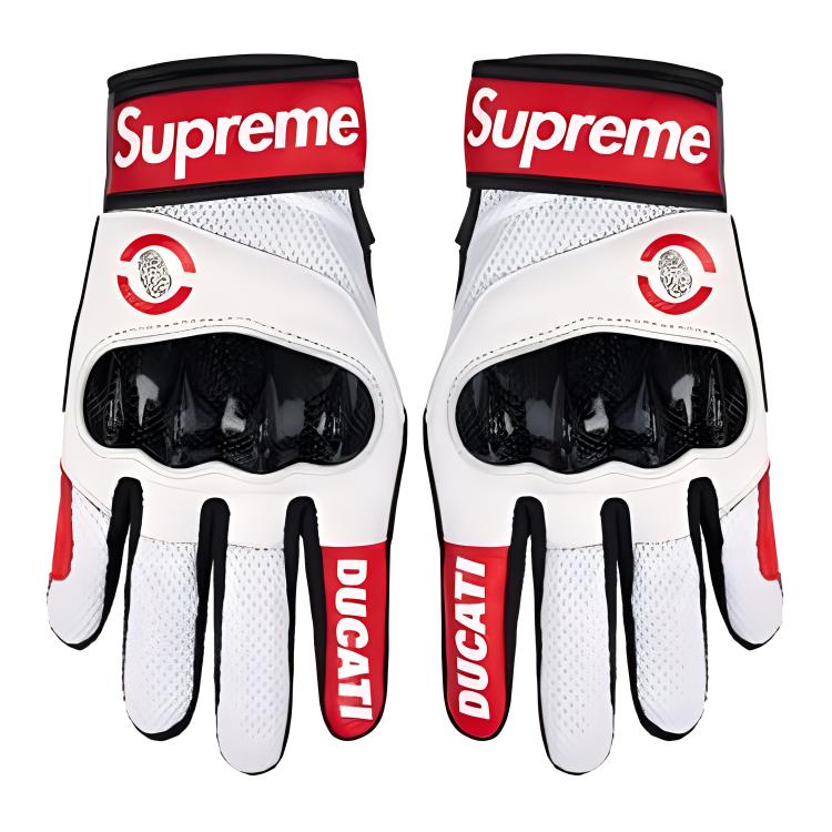 

Supreme SS24 НЕДЕЛЯ 16 /DUCATI C1 КОЖАНЫЕ ПЕРЧАТКИ Унисекс Спортивные перчатки белого цвета