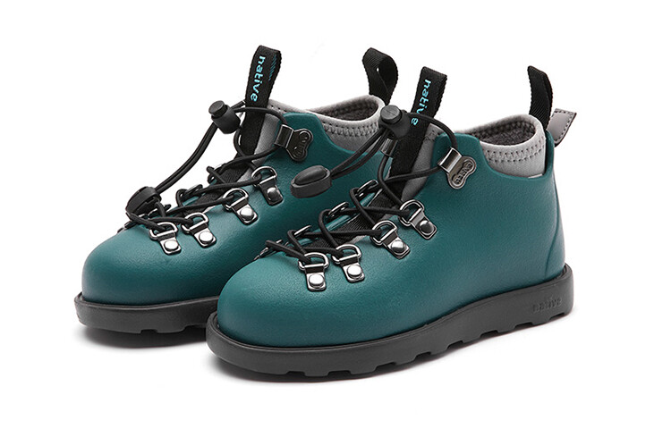 Детские ботинки Kids Mountain View Зеленый/черный/серый Native Shoes, цвет Jasper — фото 3