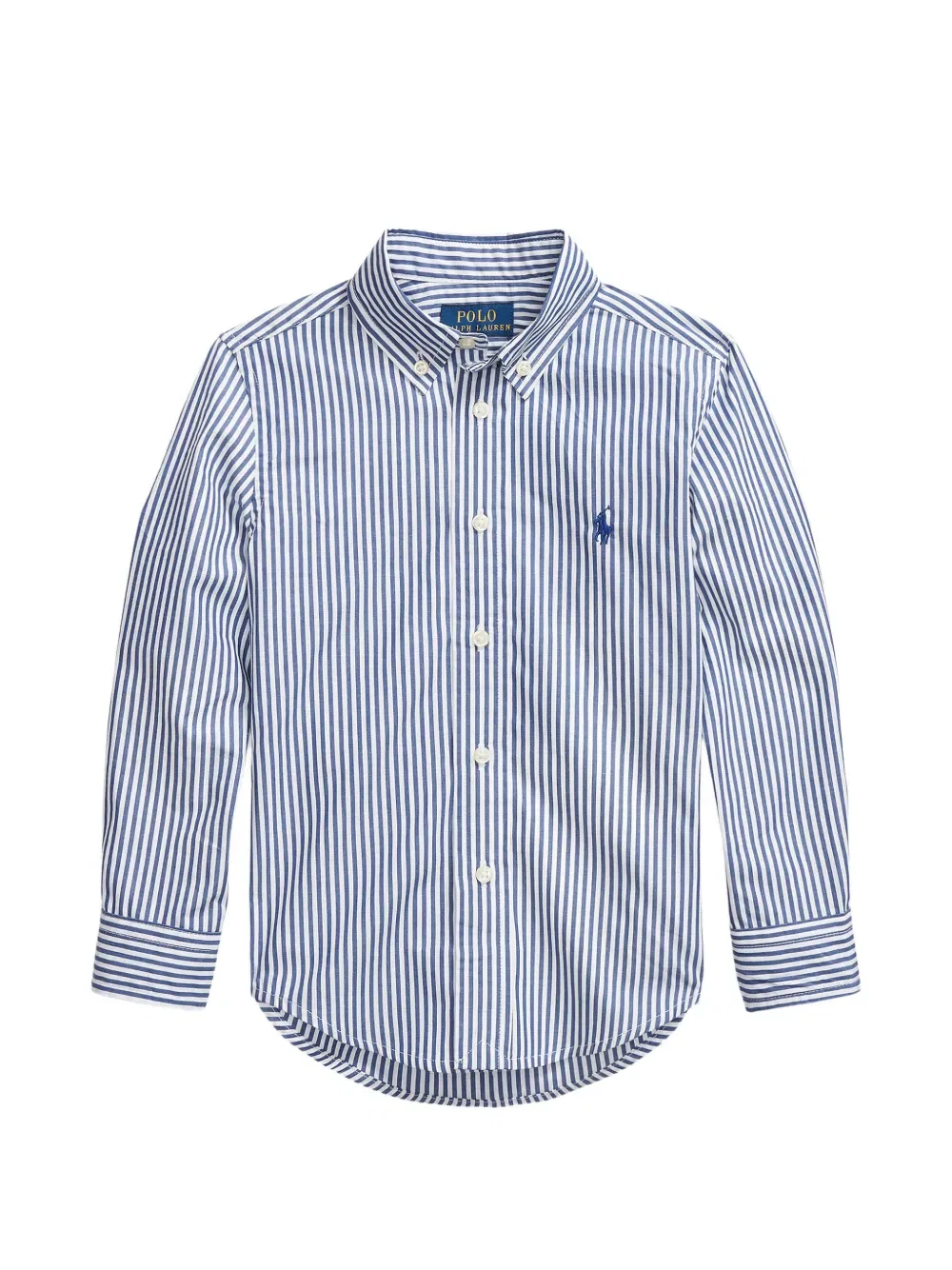 Полосатая рубашка на пуговицах Polo Ralph Lauren Kids, синий