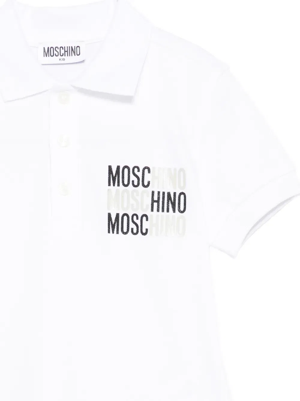 Поло с логотипом Moschino Kids, белый — фото 3