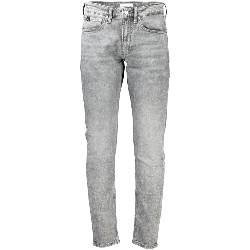 

Джинсы Sleek Slim Taper серого цвета с эффектом потертости Calvin Klein