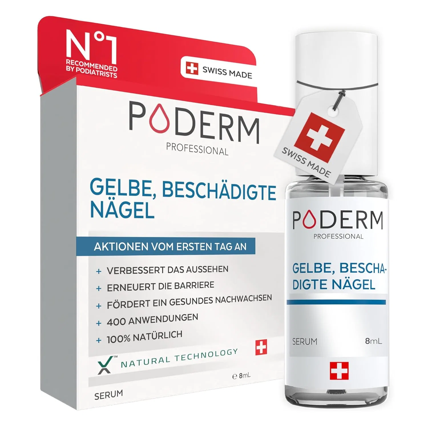 Сыворотка для ухода за обесцвеченными и поврежденными ногтями PODERM Poderm