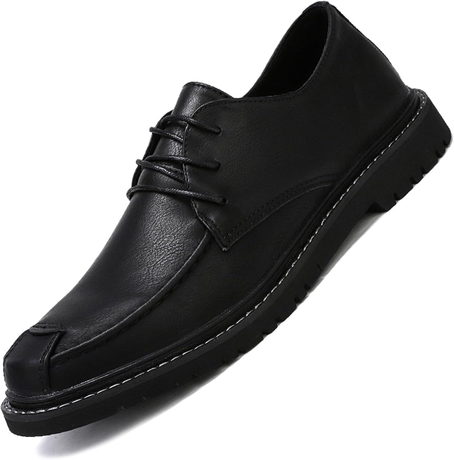 

Мужские кожаные оксфорды на шнуровке, удобные нескользящие повседневные и деловые туфли, модные дерби Optigard, черный