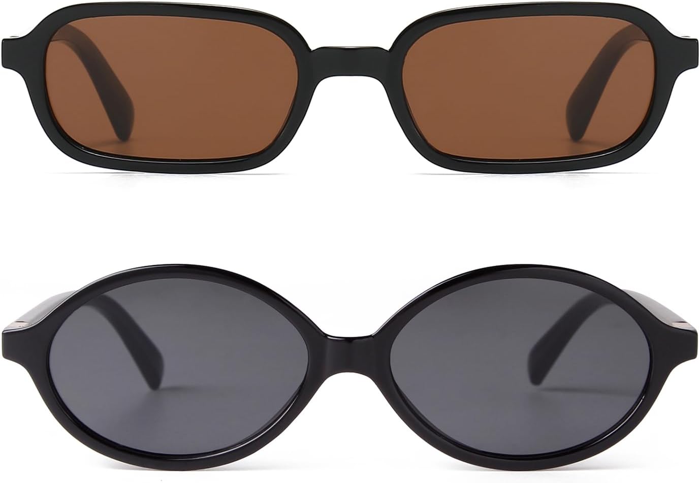 

Солнцезащитные очки JUDOO в стиле ретро, ​​прямоугольные, для женщин и мужчин, узкие, винтажные, квадратные, прямоугольные, тонкие, милые, Black Frame/Brown Lens+black Oval Frame/Grey Lens