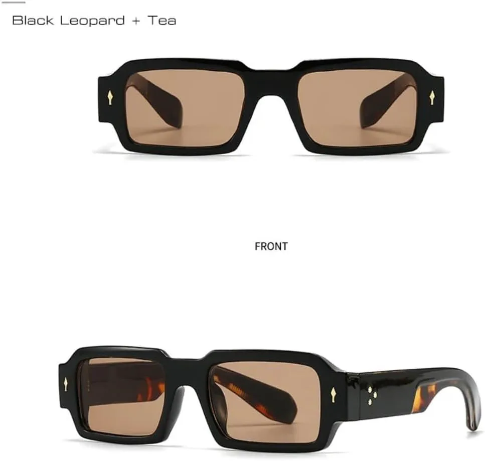 

Солнцезащитные очки с защитой UV400 | Rivets Punk, сине-зеленые | для женщин и мужчин, для занятий спортом на открытом воздухе и вождения LXLHWN, Green Light Tea