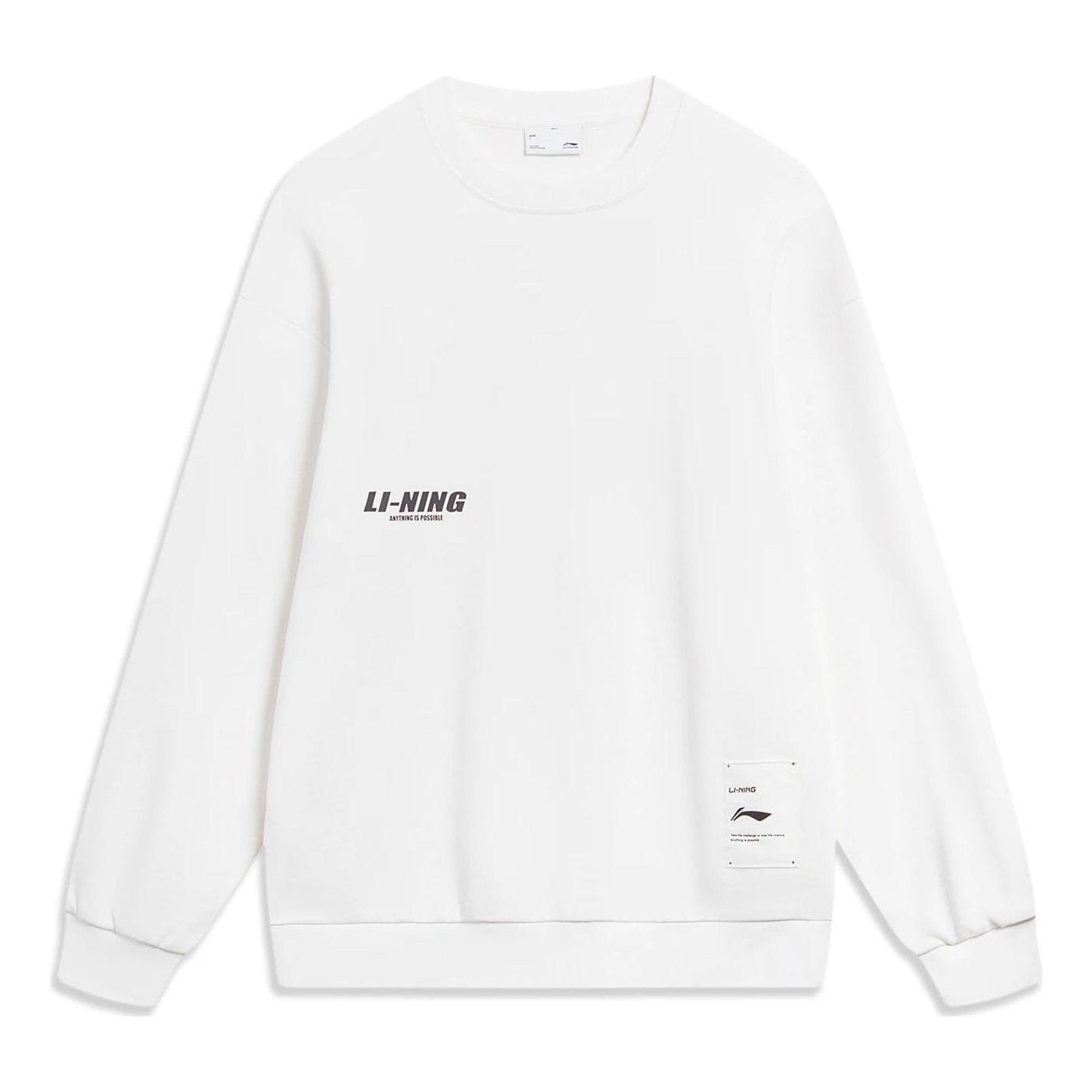 

Спортивная толстовка Li-Ning Anything Is Possible Graphic Sweatshirt 'White' AWDT683-1, белый