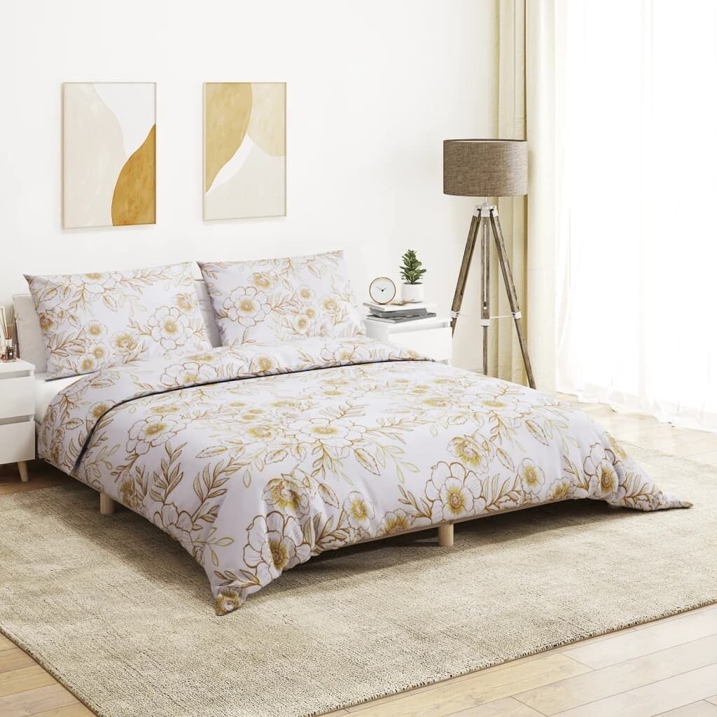 

Комплект постельного белья бело-коричневый хлопок 240х220 см DKD HOME DECOR