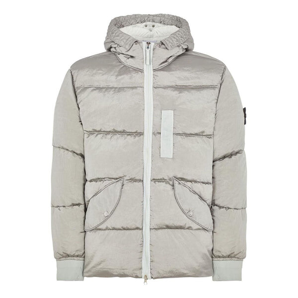 

Куртка hooded down jacket 'pearl grey' Stone Island, серый