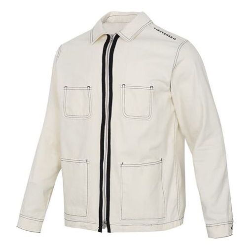 

Куртка pocket woven long sleeves jacket 'white' Converse, белый