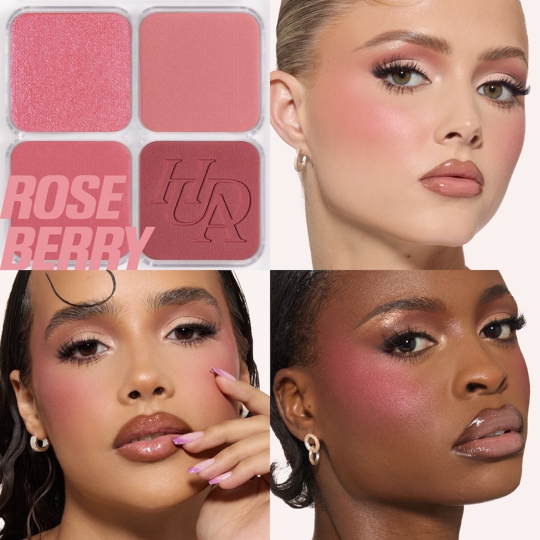 Палитра для макияжа лица Huda Beauty Filter Blurring Blushlighter, rose berry, 7.5 г — фото 2