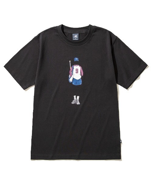 

Бейсбольная футболка, реглан New Balance, черный