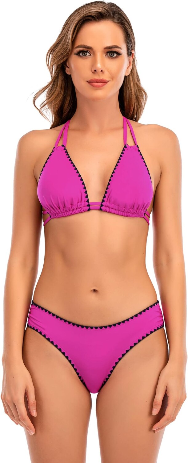 

Купальник Lucky Brand Spring Romantic Shell Stitch Halter, розовый