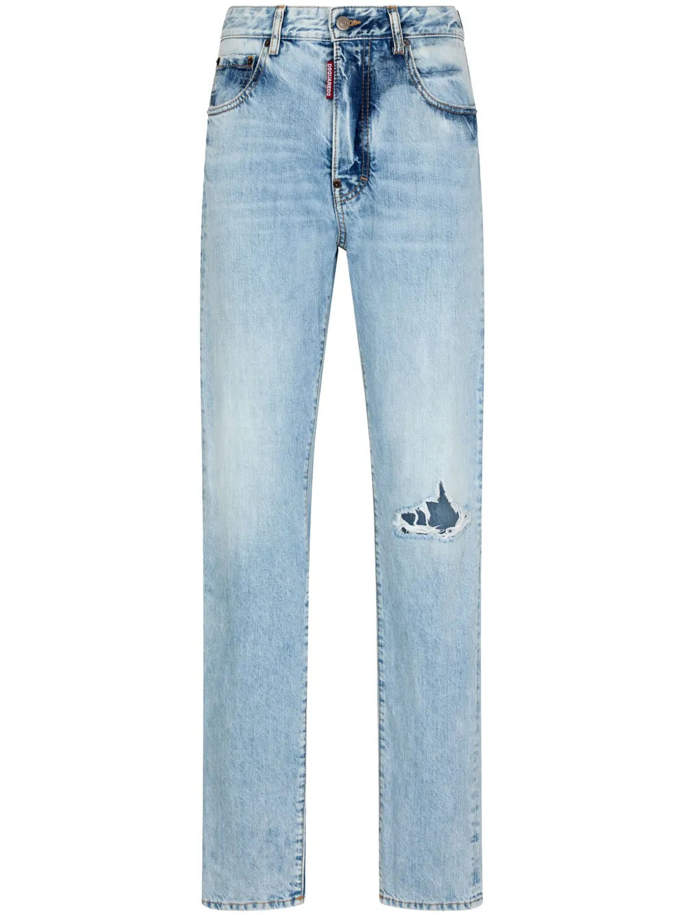 

Узкие джинсы с прорезями DSQUARED2, синий