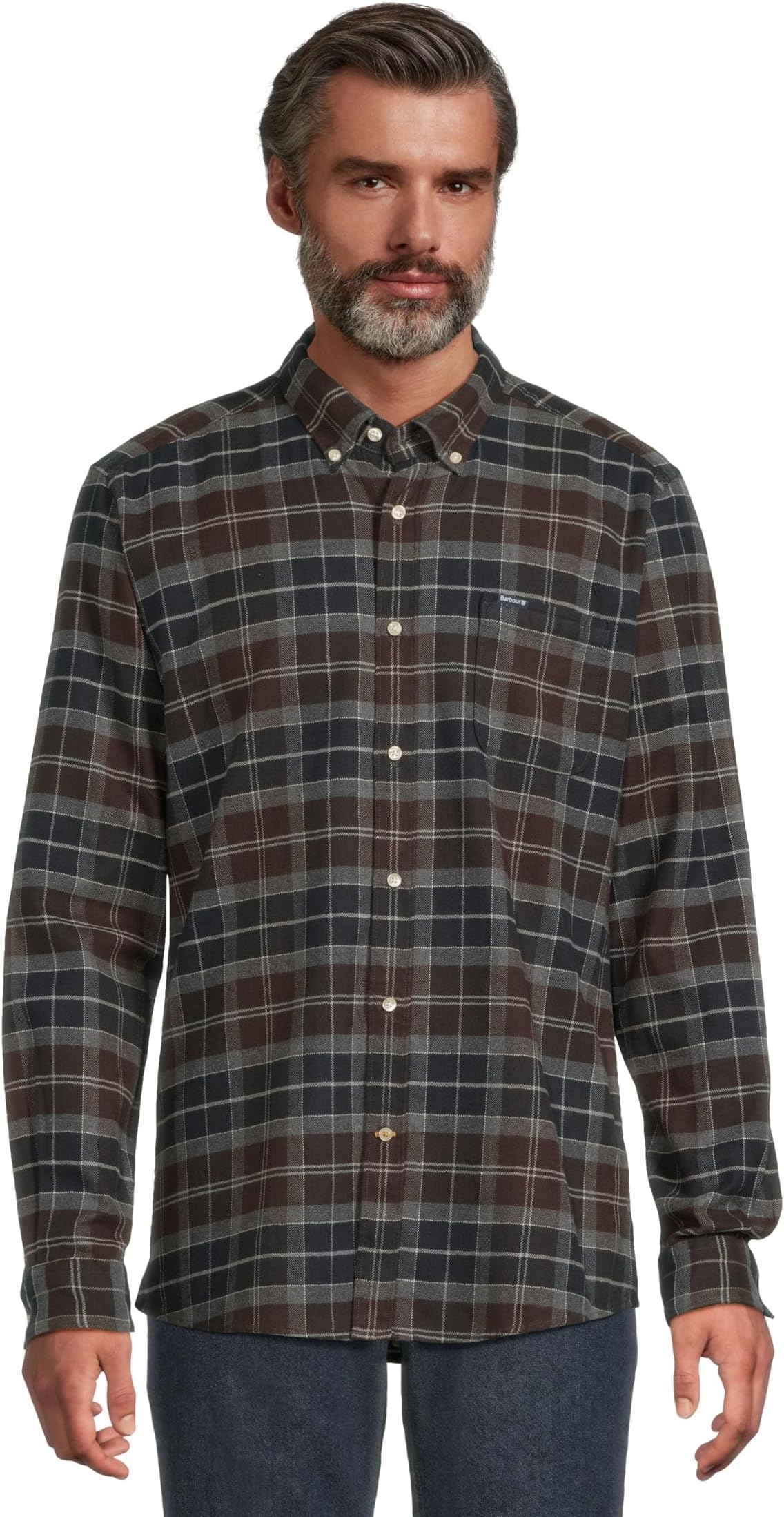 

Мужская рубашка Kyeloch Tailored Tartan Barbour, Midnight Oak Tartan