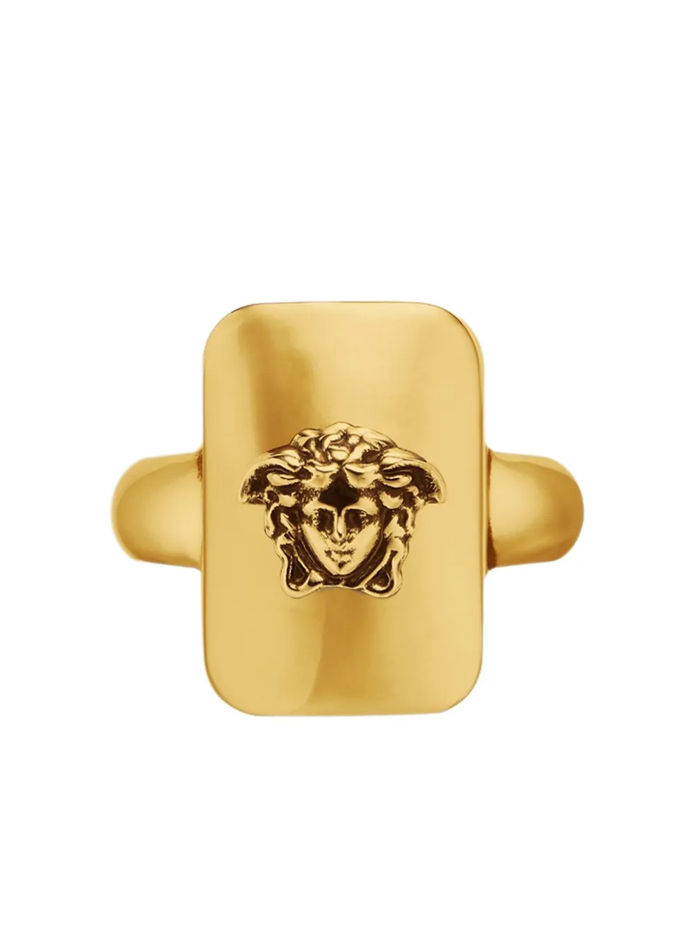 

Прямоугольное кольцо с головой Медузы VERSACE, золотой
