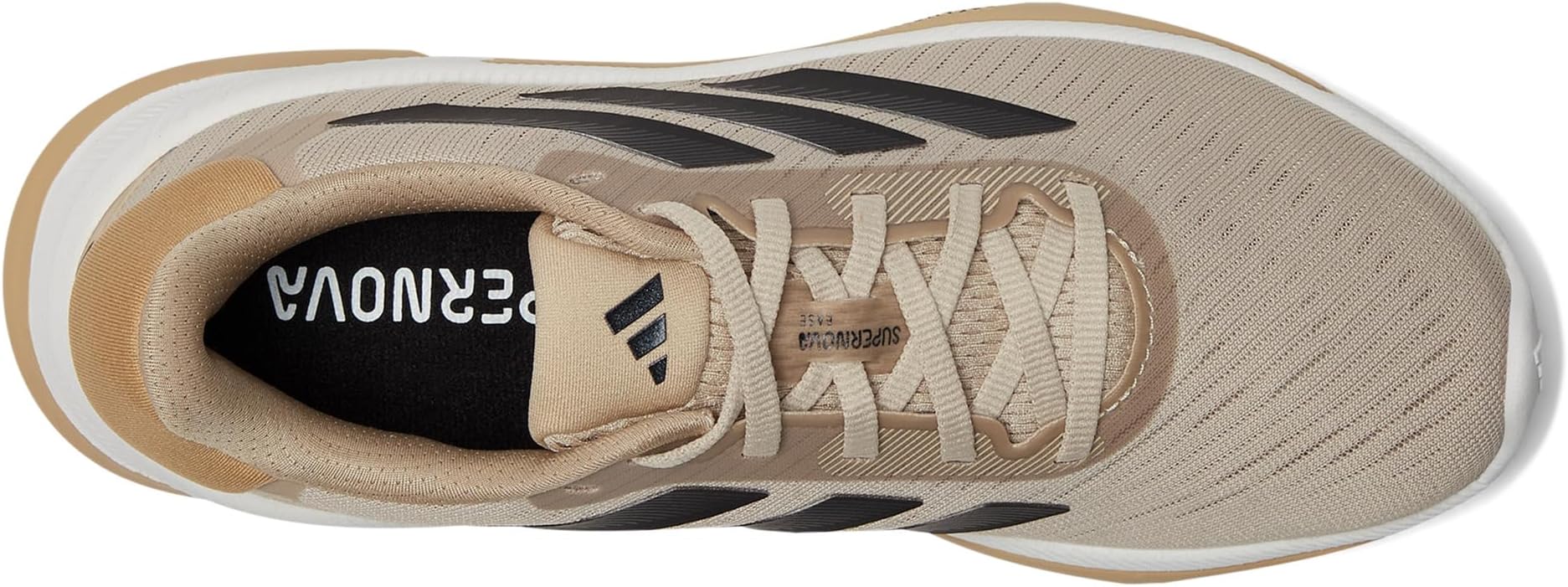 Кроссовки adidas Kids Supernova Step Running Shoes, цвет Wonder Beige/Black/Warm Sandstone — фото 2