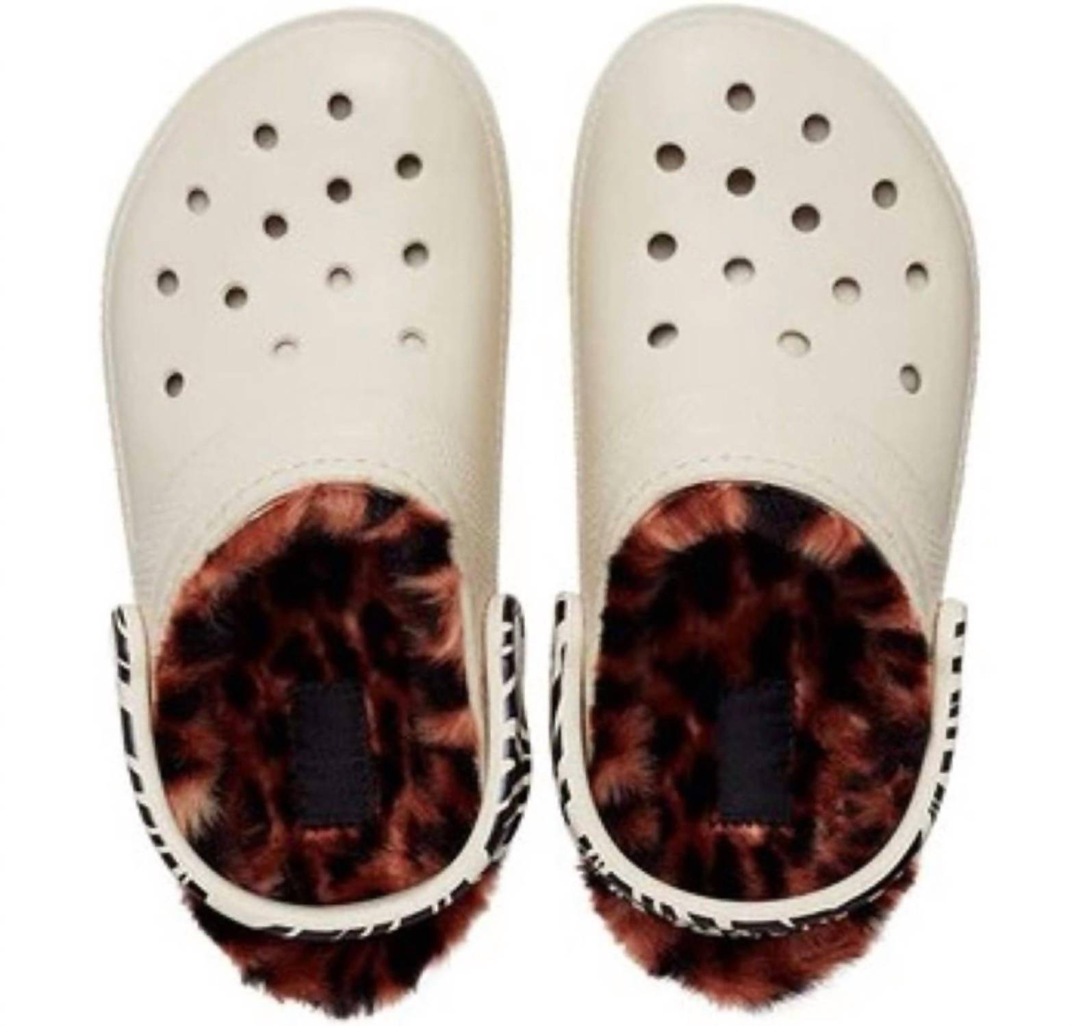 Crocs Мужские классические сабо с подкладкой и принтом, бежевого цвета, с подкладкой сзади — фото 4