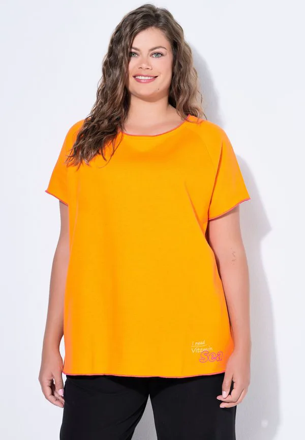 

Футболка с принтом на половине рукава Laurasøn, Bold Orange, Оранжевый, Футболка с принтом на половине рукава Laurasøn, Bold Orange