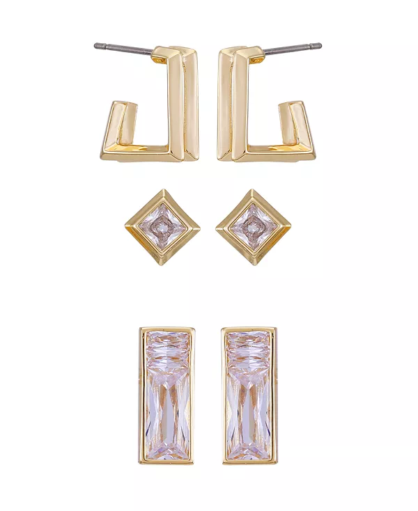 

Серьги-Гвоздики из трех частей золотистого оттенка Vince Camuto, gold